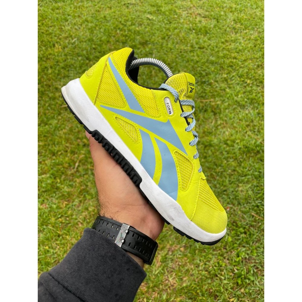 Reebok Women's Yellow and Blue Sneakers